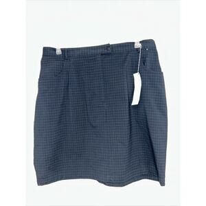 NWT Lane Bryant Size 20 Skirt Plaid Navy Green Venezia Stretch Front Zip NEW